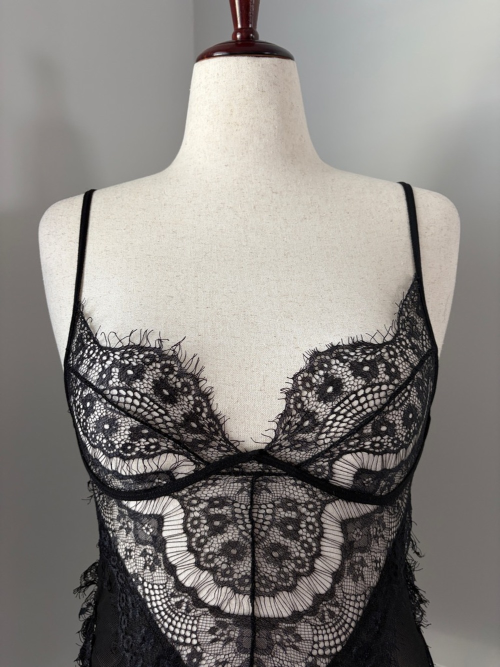 Black Lace Sheer Bodysuit